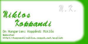 miklos koppandi business card
