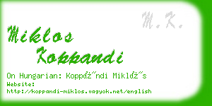 miklos koppandi business card